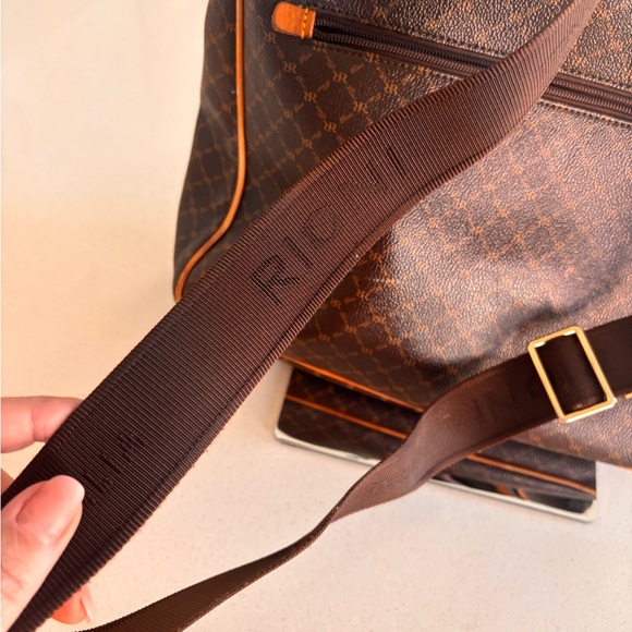 Rioni Brown and Orange Crossbody Bag with matching wallet - Picture 8 of 16